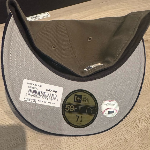 Men Detroit Tigers Olive Green 59Fifty Fitted Hat Size 7 1/8 - Picture 2 of 4